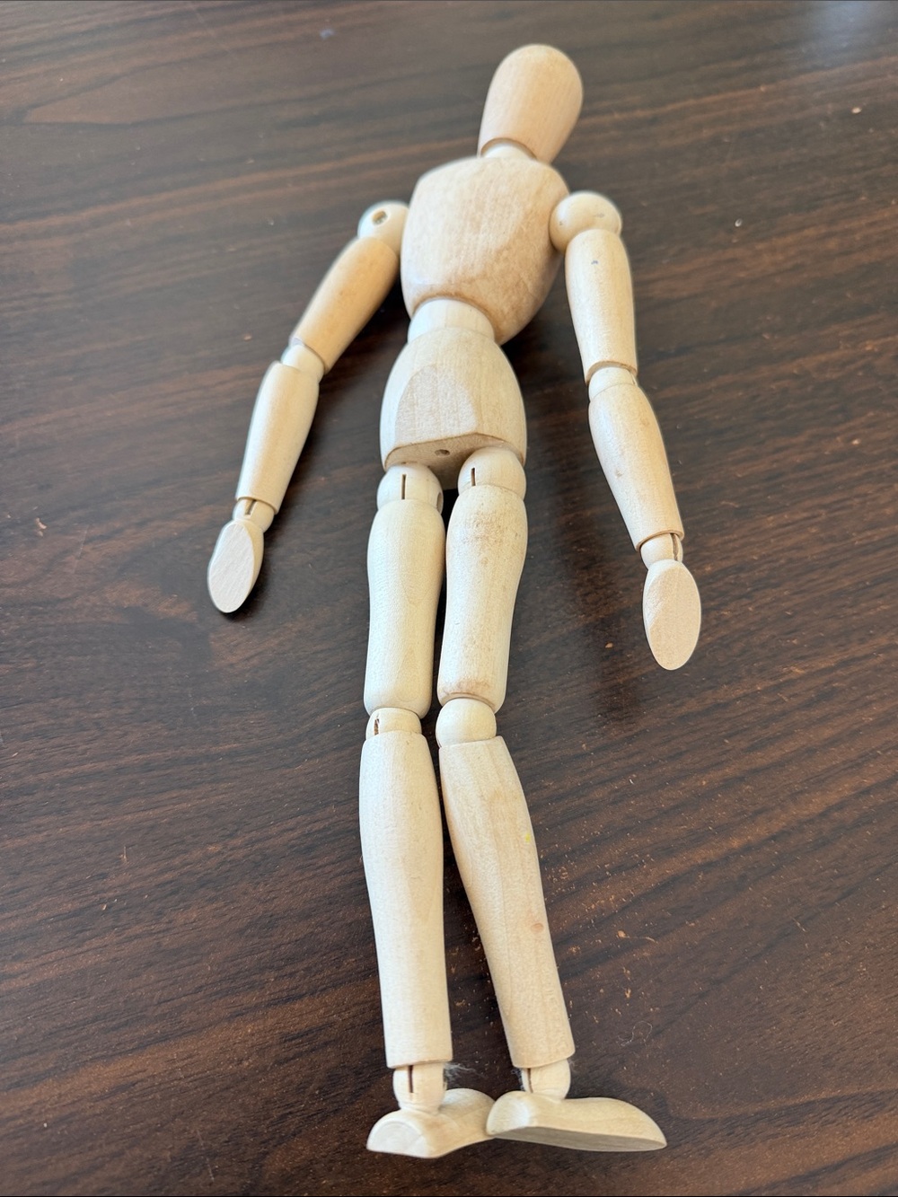 Vintage Wooden Artist Mannequin 12” Fully Posable Jointed Figure - Picture 2 of 3